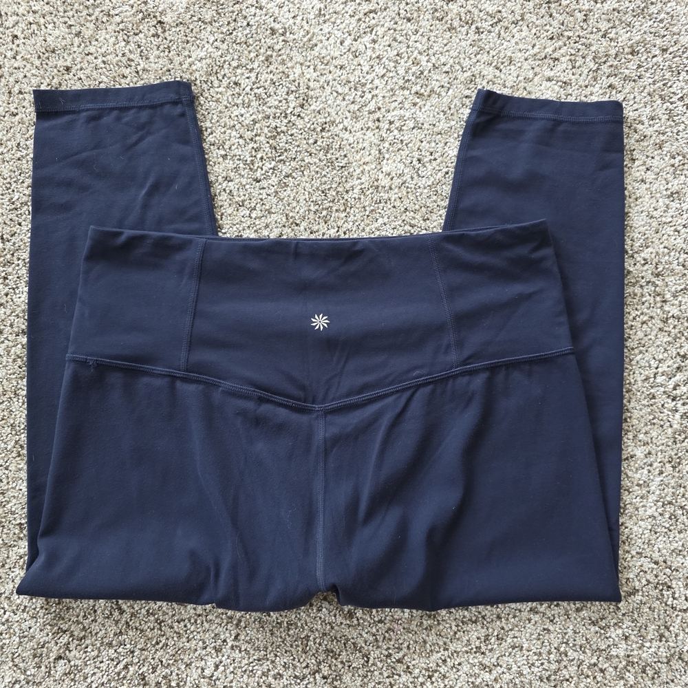 Athleta Navy Performance Leggings - Picture 2 of 6